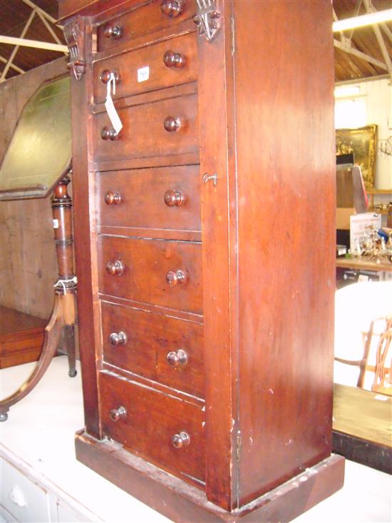 Victorian mahogany Wellington chest